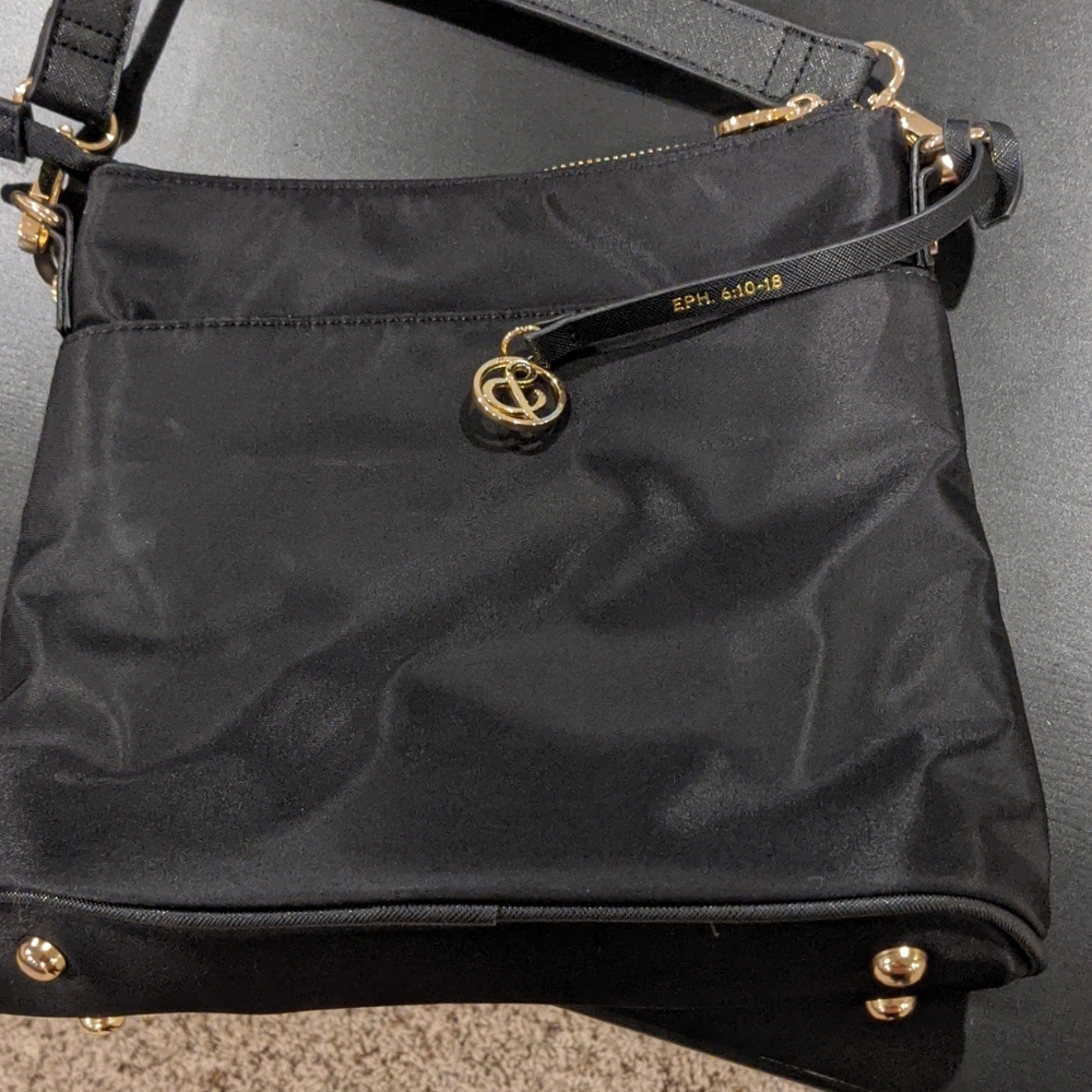 Mary and Martha black nylon crossbody